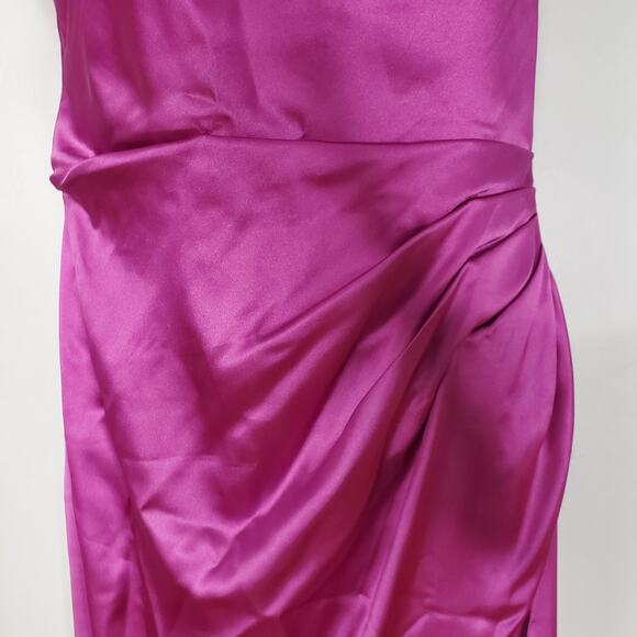 Ieena Mac Duggal Long Formal Evening Dress One Shoulder 26588 Orchid Size 4 NWT - Picture 7 of 13